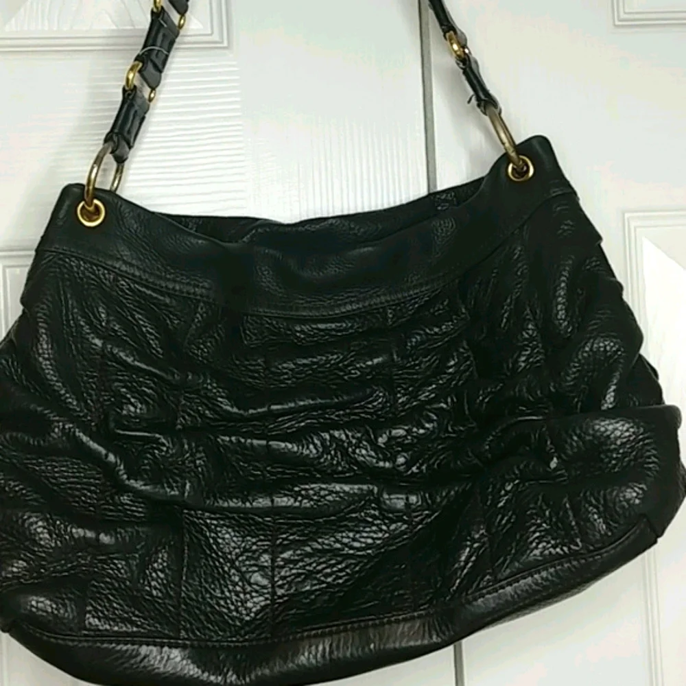 Cole Haan Black Leather Hobo Bag